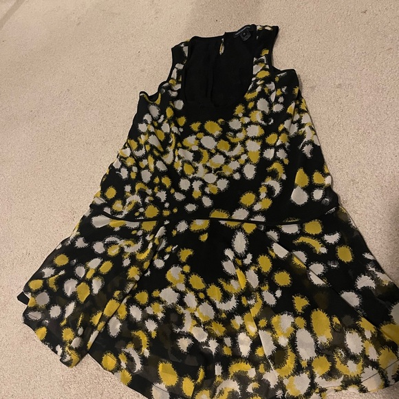 French connection black and yellow dress - Picture 1 of 3